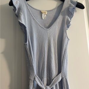 Caution To The Wind Blue and White Striped Dress